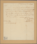 Letter to [John] Fisher, Fishkill Landing