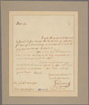 Letter to [Horatio] Gates