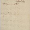 Letter to Jasper Yates, Lancaster [Penn.]