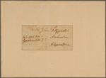 Letter to John Fitzgerald, Alexandria