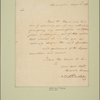 Letter to [George Washington,] President of the United States