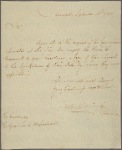 Letter to [James Bowdoin,] Governor of Massachusetts
