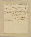 Letter to William Patterson & Brothers, Baltimore