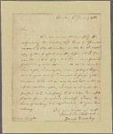 Letter to Gov. William Livingston, Elizabethtown