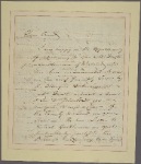 Letter to [Horatio Gates, New York.]