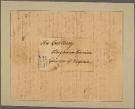 Letter to Benjamin Harrison, Governor of Virginia