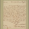 Letter to Jacob Read, Senate Chamber