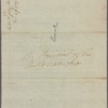 Letter to Jabez Bowen
