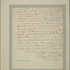 Letter to [George Washington, Philadelphia.]