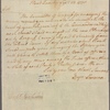 Letter to Colonel [Henry or Michael] Jackson