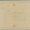 Letter to Ganel Van Schaack, Cashier at Bank of Albany
