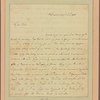 Letter to Mrs. Lawrence, Trout Hall, Northampton