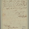 Letter to Gov. Thomas Mifflin, Philadelphia