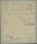 Letter to Gov. Thomas Mifflin, Philadelphia
