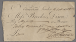 Autograph check signed to Brooks, Son & Dixon, 12 October 1818