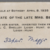 Autograph letter signed [the address is to Percy], 9 March 1819