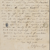 Autograph letter signed to Thomas Love Peacock, 29 April 1819