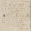 Autograph letter signed to Thomas Love Peacock, 29 April 1819