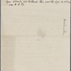 Autograph letter (draft) unsigned, 5 May 1819