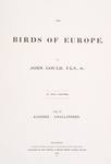 The Birds of Europe. 