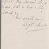 Autograph letter signed to T.J. Hogg, 30 June 1819