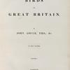 The birds of Great Britain, Vol. 1, [Title page]