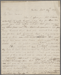 Autograph letter (draft) signed to Thomas Love Peacock, 26 September 1819