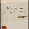 Autograph letter signed to Lord Byron, 17 October 1818