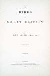The birds of Great Britain