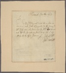 Letter to Matthew Clarkeson, New York