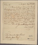 Letter to Maj. Gen. Horatio Gates, Philadelphia or Berkley County, Va.