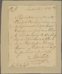 Letter to Thomas Riche