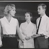 June Havoc [left], Paul Carr [right] and unidentified [center] in the stage production One Foot in the Door