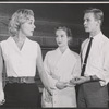 June Havoc [left], Paul Carr [right] and unidentified [center] in the stage production One Foot in the Door