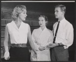 June Havoc [left], Paul Carr [right] and unidentified [center] in the stage production One Foot in the Door