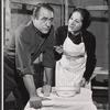 Philip Sterling and Olympia Dukakis in the stage production The Opening of a Window
