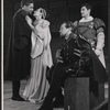 Earle Hyman, Jacqueline Brookes, Alfred Drake and Richard Waring in rehearsal for the 1957 American Shakespeare production of Othello