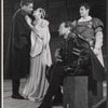 Earle Hyman, Jacqueline Brookes, Alfred Drake and Richard Waring in rehearsal for the 1957 American Shakespeare production of Othello