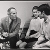 Henry Fonda, Kitty Winn and Mark Bramhall in rehearsal for the stage production Our Town