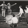 Janie Sell, John Travolta, Treat Williams and John Mineo in the stage production Over Here!