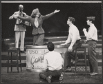 Janie Sell, John Travolta, Treat Williams and John Mineo in the stage production Over Here!