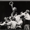 Janie Sell [top] and unidentified others in the stage production Over Here!