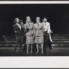 Janie Sell, Patty Andrews, Maxene Andrews and John Travolta in the stage production Over Here!