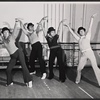 Zoya Leporska, Sharron Miller [2nd from right] and two unidentified dancers in rehearsal for the 1973 Broadway revival of The Pajama Game