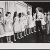 Hal Linden [wearing tie], Barbara McNair [far right] and ensemble in the 1973 Broadway revival of The Pajama Game