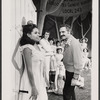 Barbara McNair [foreground left], Hal Linden [foreground right] and unidentified others in the 1973 Broadway revival of The Pajama Game