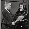 Paul Rogers and Jessica Walter in rehearsal for the stage production Photo Finish