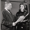 Paul Rogers and Jessica Walter in rehearsal for the stage production Photo Finish