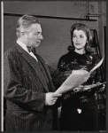 Paul Rogers and Jessica Walter in rehearsal for the stage production Photo Finish