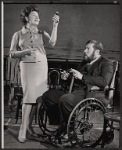 Eileen Herlie and Peter Ustinov in rehearsal for the stage production Photo Finish